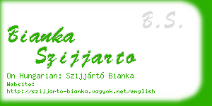 bianka szijjarto business card