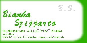 bianka szijjarto business card